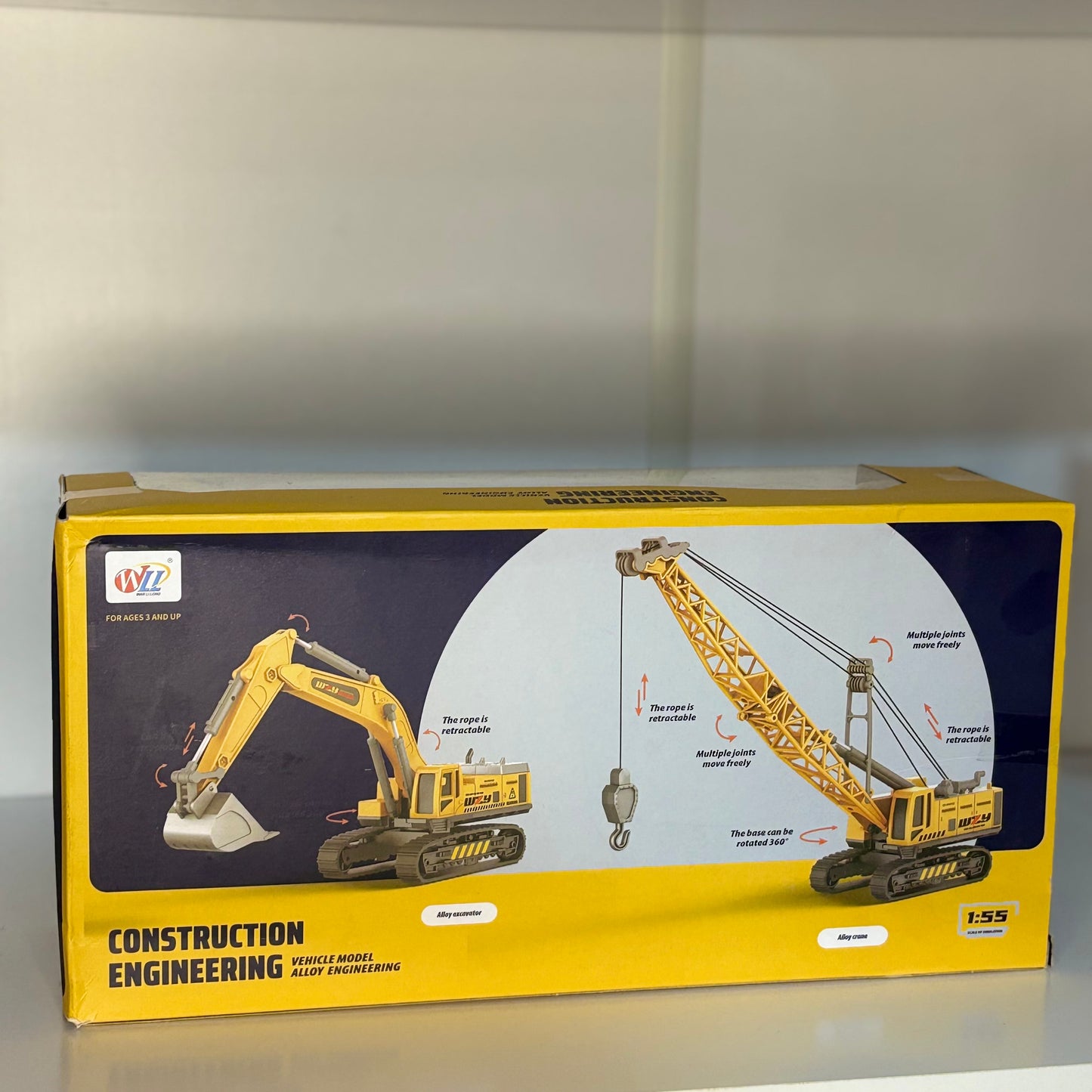 Excavadora de Juguete con Oruga – Máquina de Construcción Realista para Niños