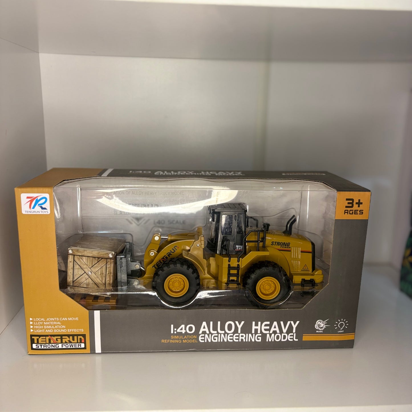 Cargador Frontal de Construcción a Escala 1:40 con Luces y Sonido