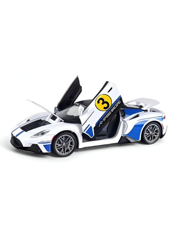 Auto Deportivo a Escala 1:22, Maserati, Die-Cast con Luces y Sonido| Carro de Colección Pull Bac