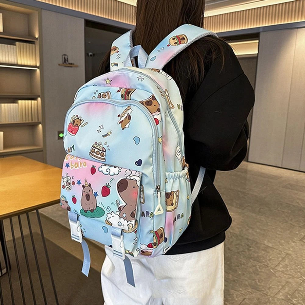Mochila Broches Gran Capacidad Capibara