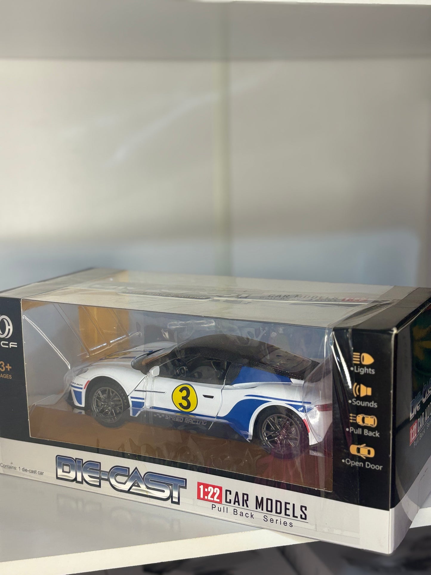 Auto Deportivo a Escala 1:22, Maserati,  Die-Cast con Luces y Sonido| Carro de Colección Pull Bac