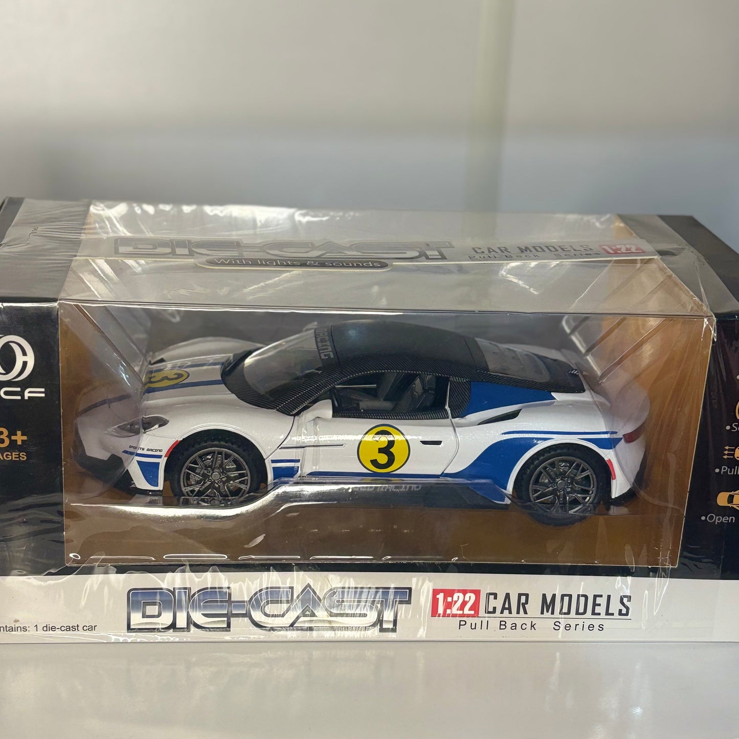 Auto Deportivo a Escala 1:22, Maserati,  Die-Cast con Luces y Sonido| Carro de Colección Pull Bac