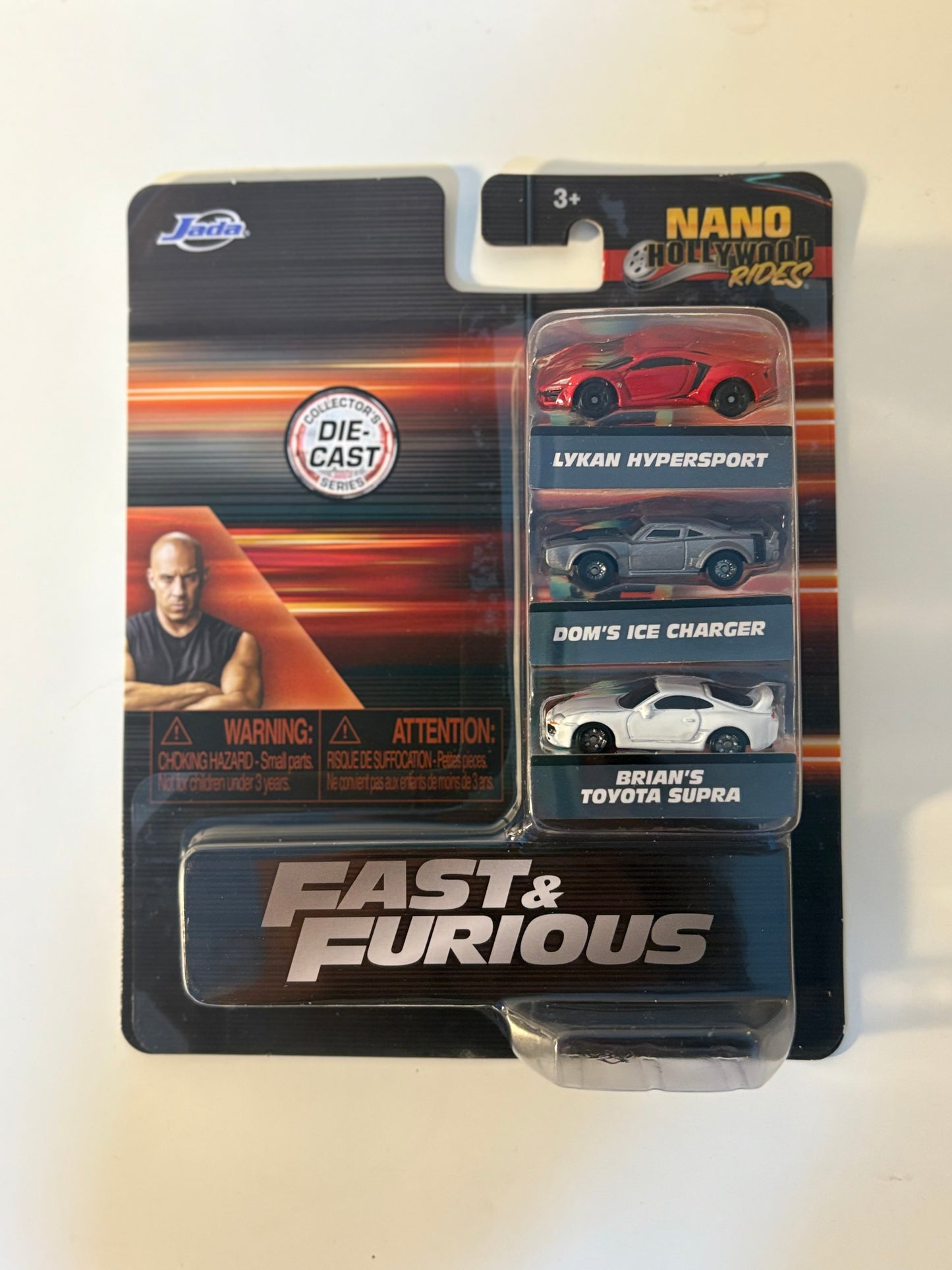 Paquete de 3 Rápidos y Furiosos, Nano Hollywood Rides, 4 cm, Jada