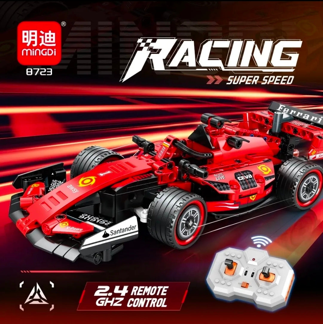 Auto de Carreras RC Inspirado en  Ferrari tipo lego para Armar 315 Piezas – Control Remoto 2.4GHz Racing Super Speed