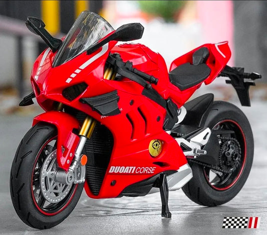 Moto Ducati Panigali V4, Escala 1:9, con luz y sonido