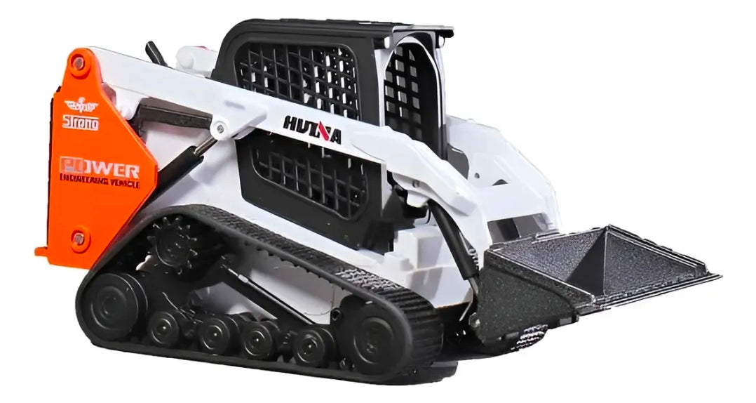 Mini Cargador Compacto de Orugas Huina 1:50 – Retroexcavadora de Juguete Metálica para Niños 8+ | Vehículo de Construcción Realista