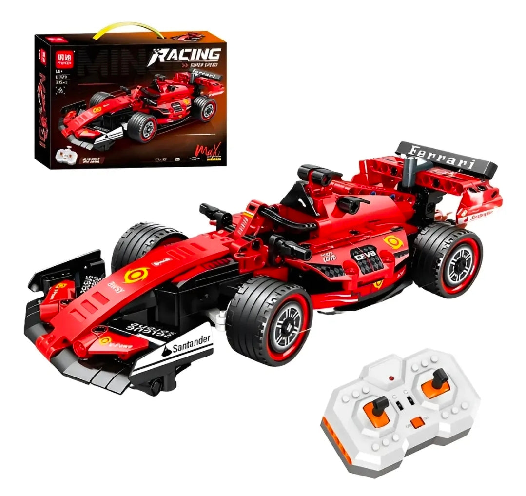 Auto de Carreras RC Inspirado en  Ferrari tipo lego para Armar 315 Piezas – Control Remoto 2.4GHz Racing Super Speed