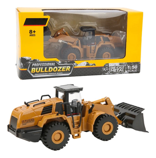 Cargador Frontal Bulldozer a Escala 1:50 Die-Cast Metal – Maquinaria de Construcción.