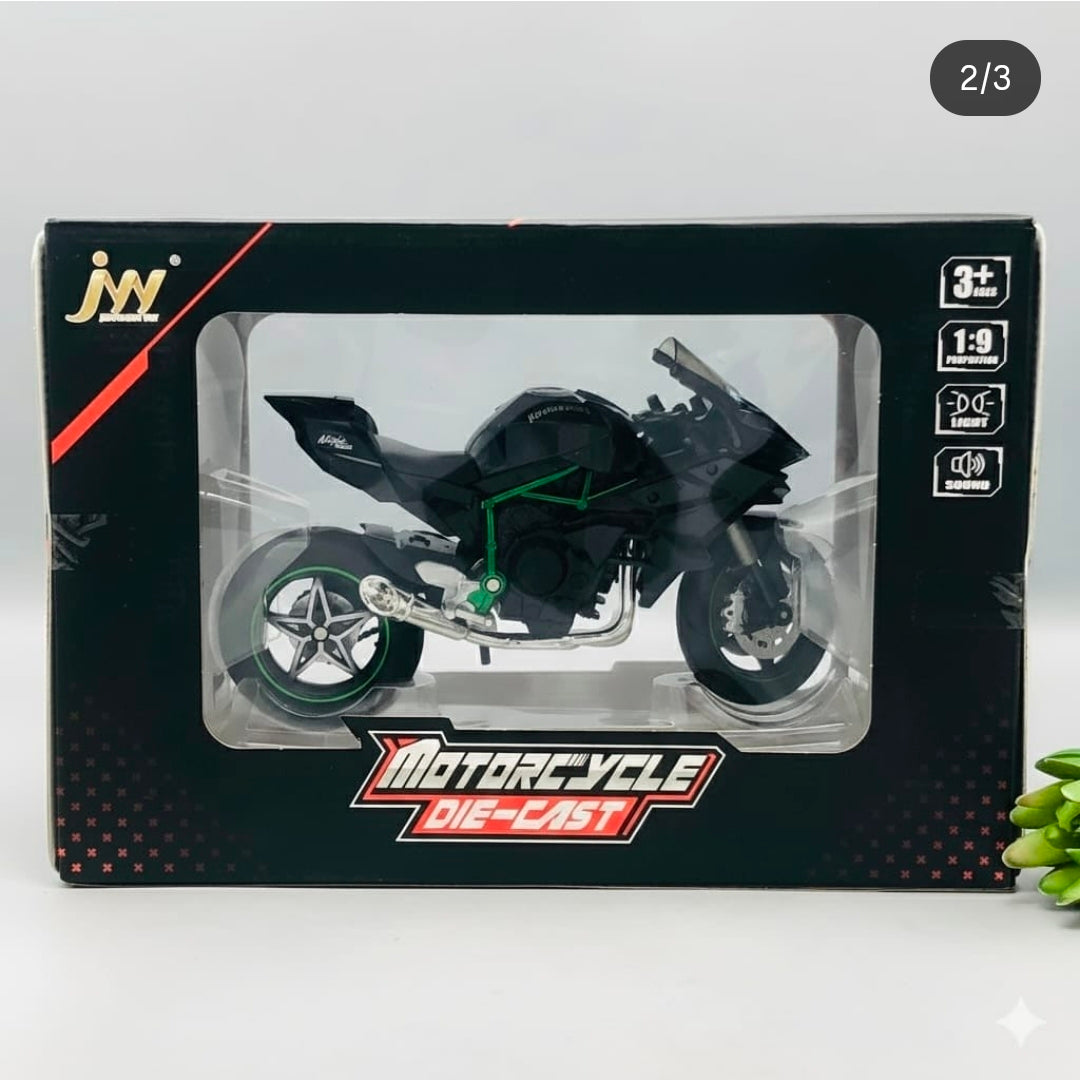 Moto Kawasaki Ninja H2R, Escala 1:9, con luz y sonido.