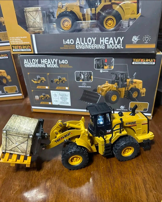 Cargador Frontal de Construcción a Escala 1:40 con Luces y Sonido