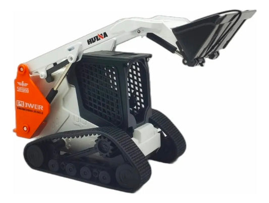 Mini Cargador Compacto de Orugas Huina 1:50 – Retroexcavadora de Juguete Metálica para Niños 8+ | Vehículo de Construcción Realista