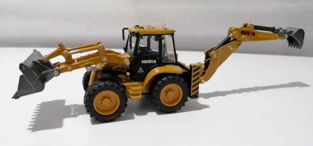 Retroexcavadora a Escala 1:50 Huina Die-Cast Metal – Maquinaria de Construcción Coleccionable.